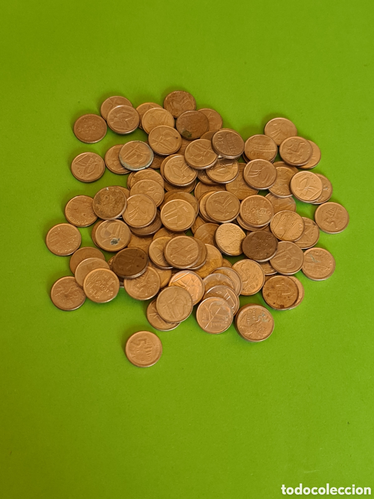 M&uuml;nzen unter Juan Carlos I: Lote de 104 Monedas de 5 Pesetas Rubias/ Espa&ntilde;a