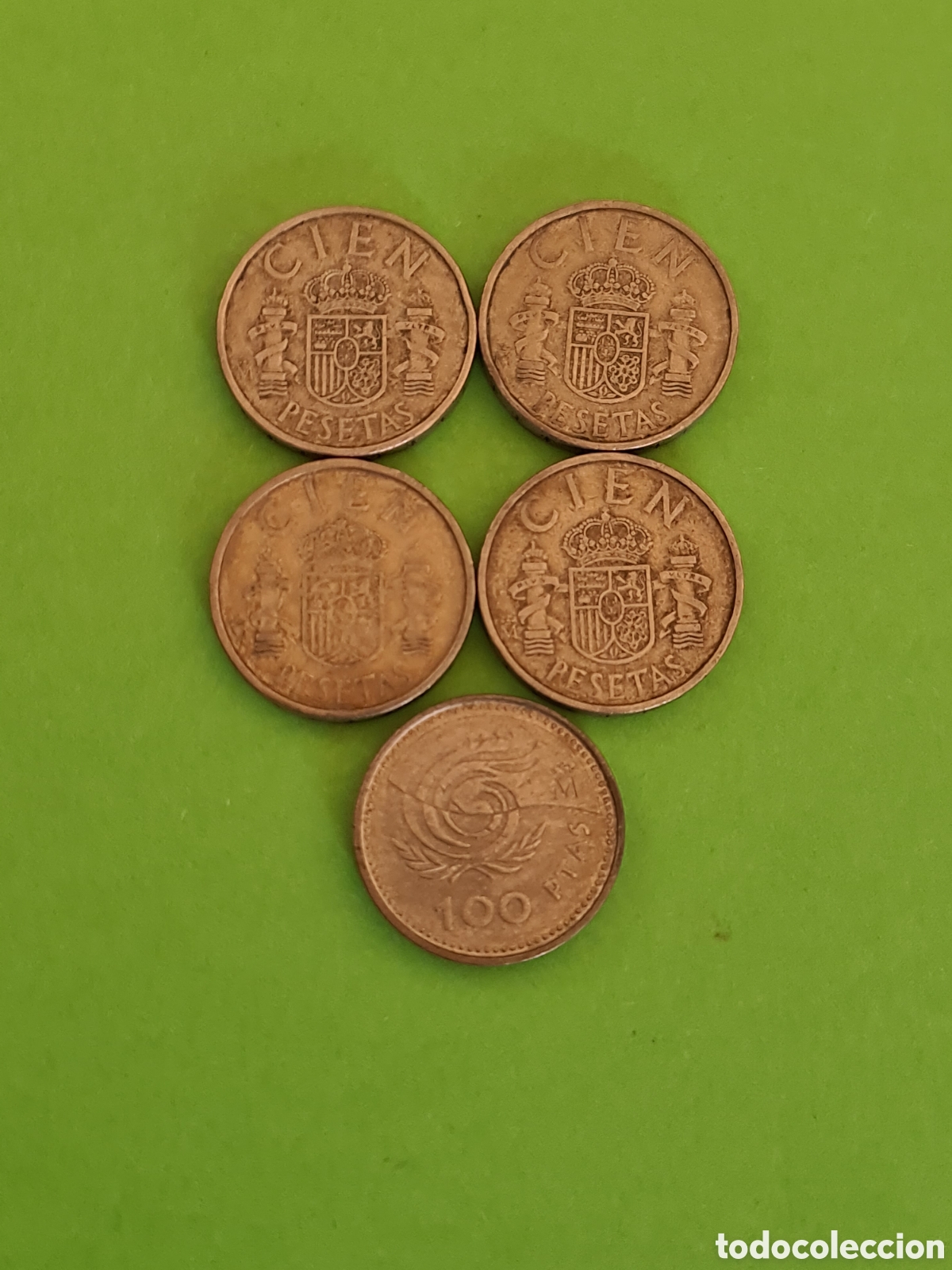 M&uuml;nzen unter Juan Carlos I: Lote de 5 Monedas de 100 pesetas / Juan Carlos I