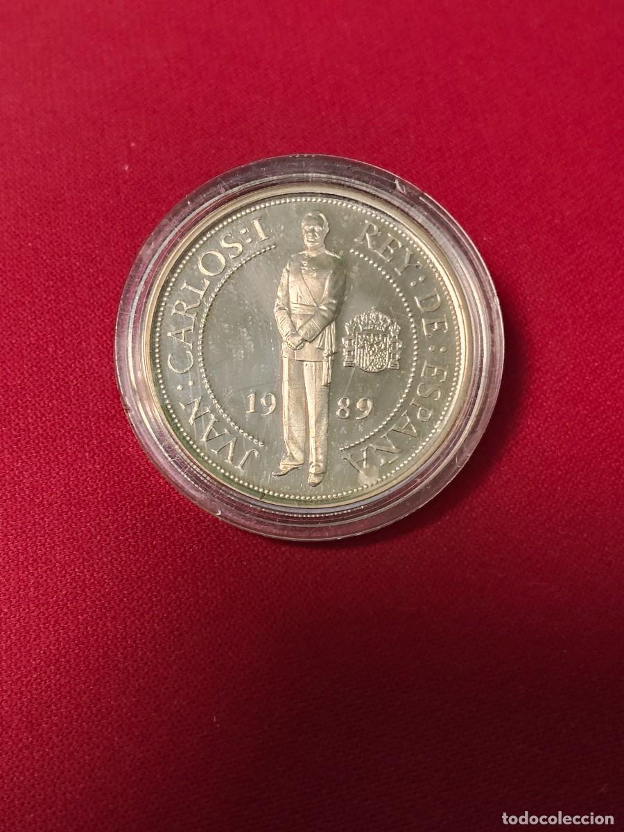 Monedas Juan Carlos I: MONEDA 1000 PESETAS DE PLATA DEL V CENTENARIO DEL A&Ntilde;O 1989. EN CALIDAD PROOF