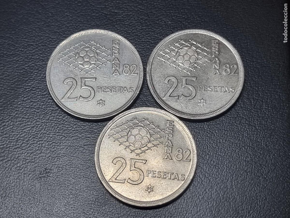 Monedas Juan Carlos I: 25 PESETAS MUNDIAL SERIE COMPLETA