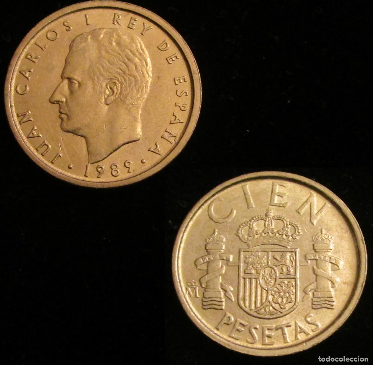 M&uuml;nzen unter Juan Carlos I: *GUTSE* J. CARLOS I-9, 100 PESETAS 1989, LIS ANVERSO, B.O., SIN CIRCULAR.