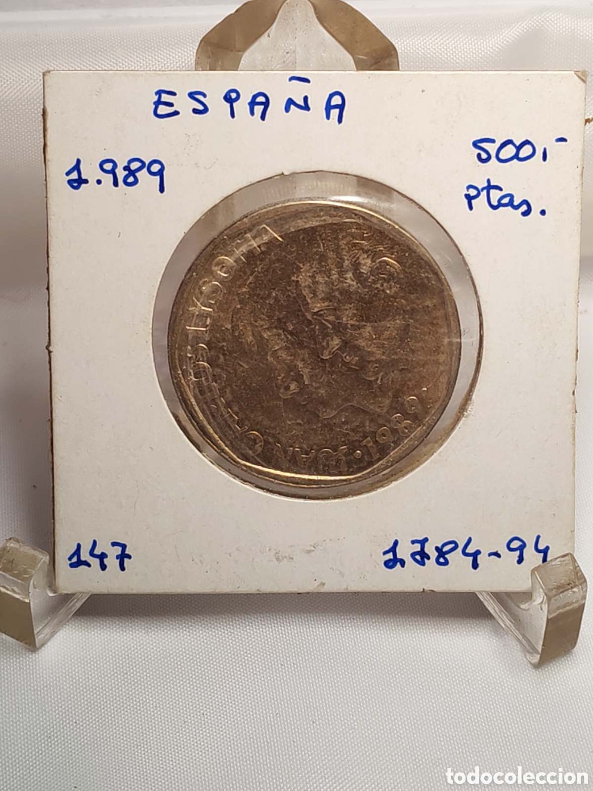 Monedas Juan Carlos I: Espa&ntilde;a. 500 pesetas. J.Carlos-Sofia 1989