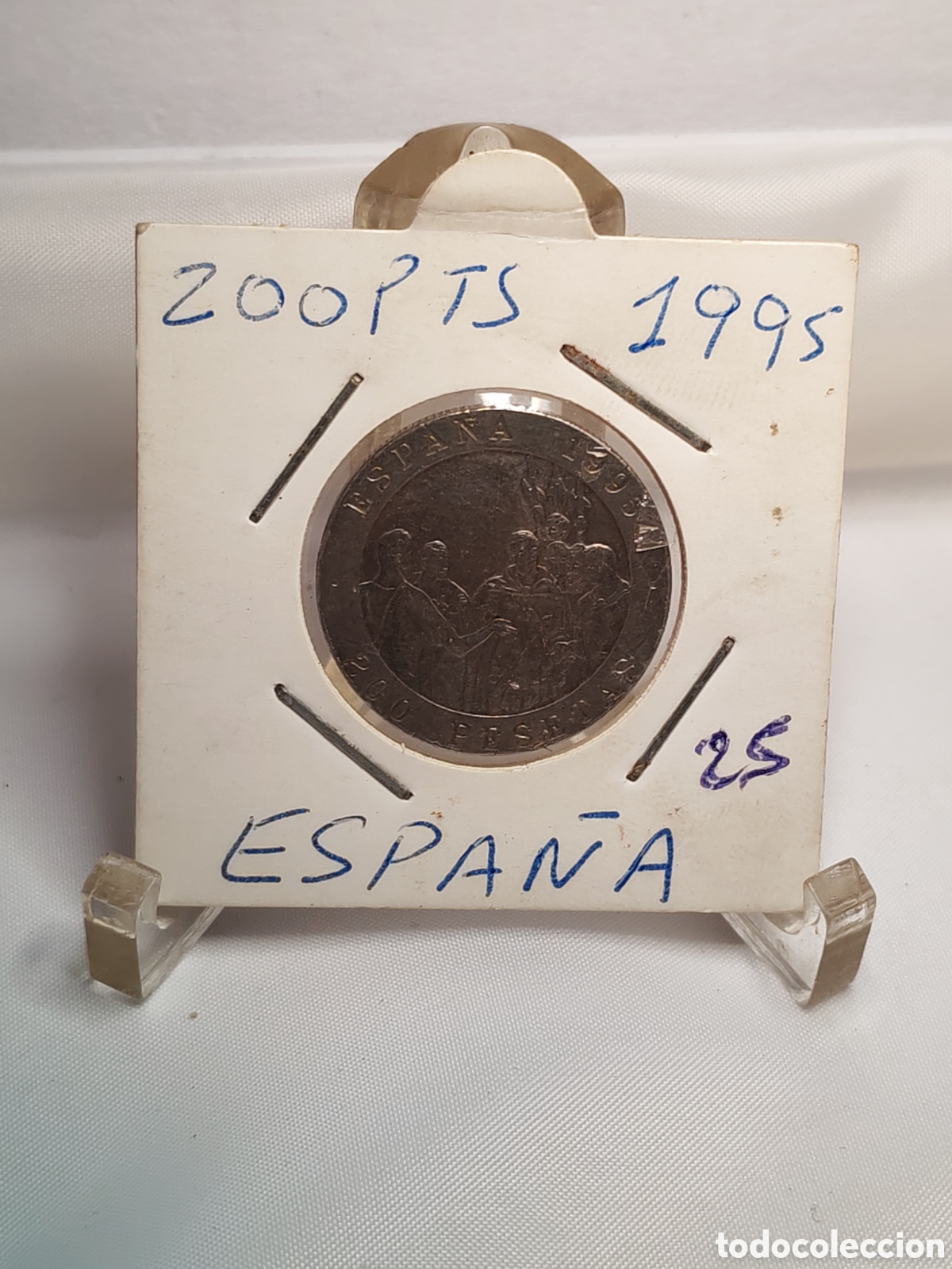 Monedas Juan Carlos I: Espa&ntilde;a. 200 pesetas. 1995 . Maestros de la pintura espa&ntilde;ola. Martirio de san Mauricio .Sin circular