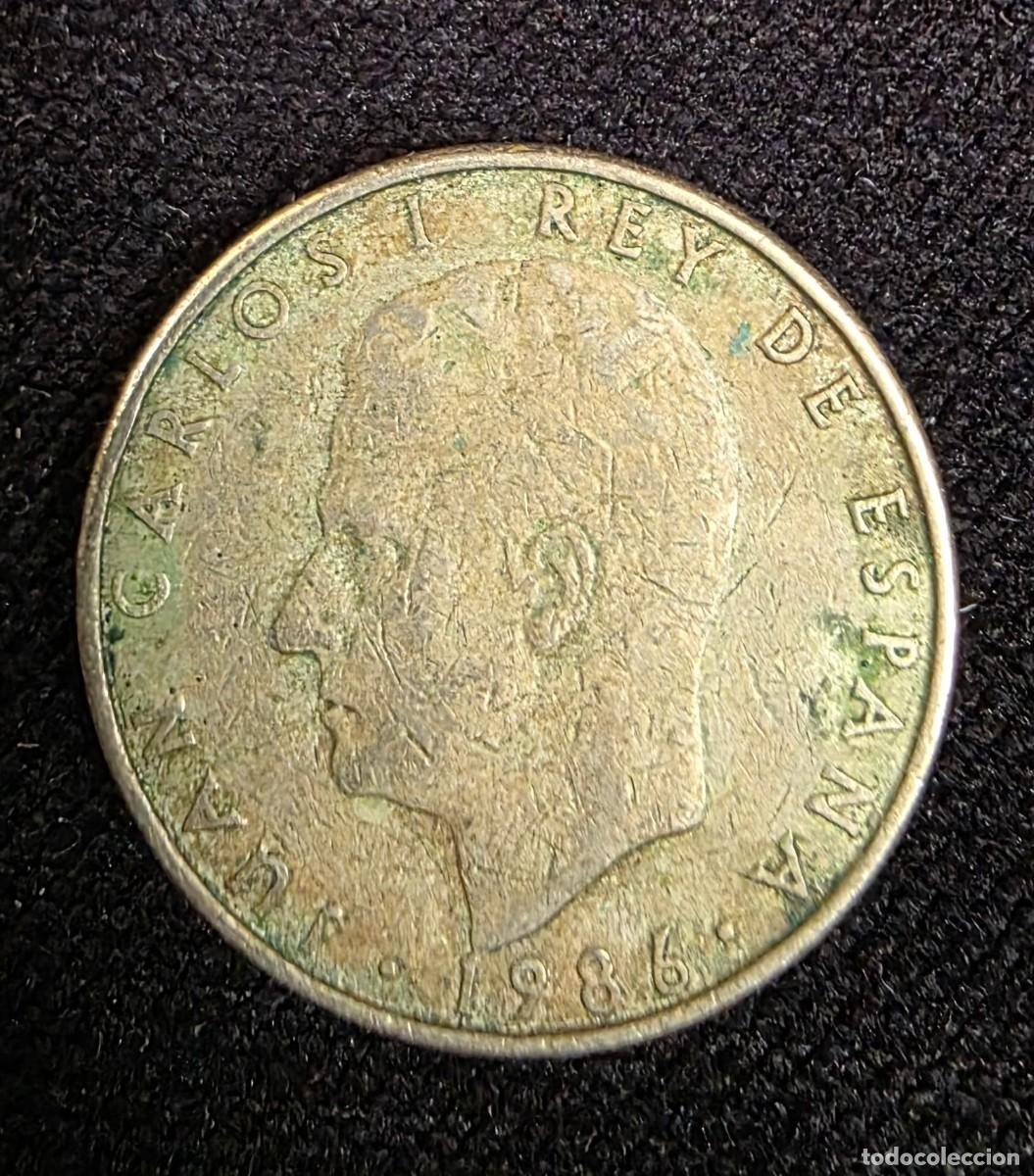 Monete Juan Carlos I: Moneda 100 pesetas Juan Carlos I 1986 Espa&ntilde;a &ndash; Escudo constitucional