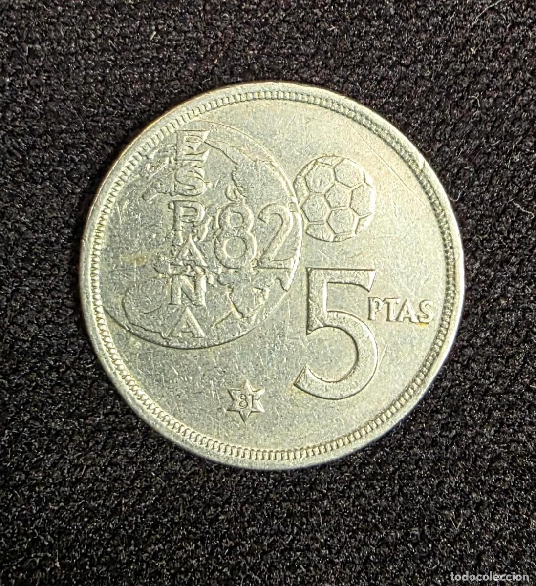 Monete Juan Carlos I: Moneda 5 pesetas Espa&ntilde;a 1980 Mundial 82 &ndash; Juan Carlos I