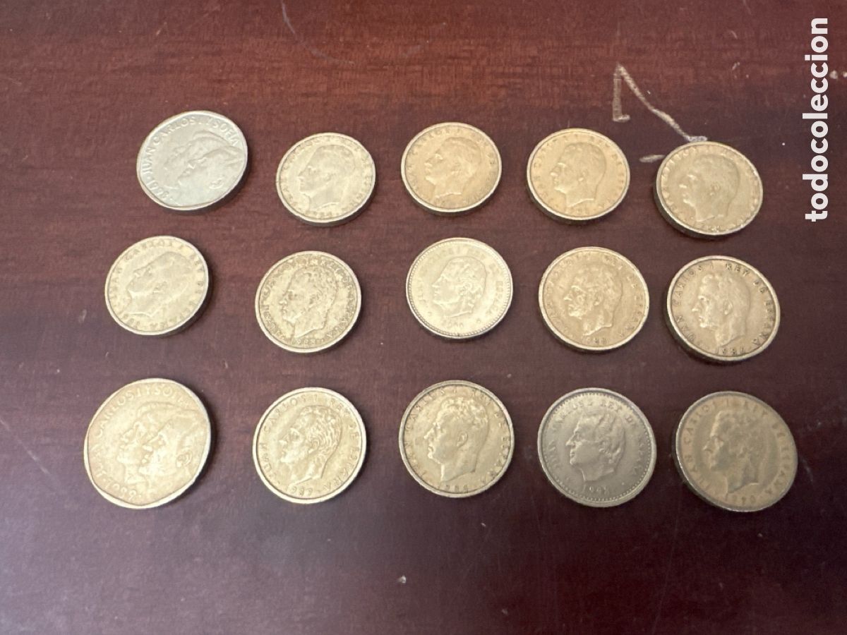 Monnaies Juan Carlos I: LOTE DE 2 MONEDAS DE 500 PESETAS Y 13 DE 100 PESETAS - JUAN CARLOS I