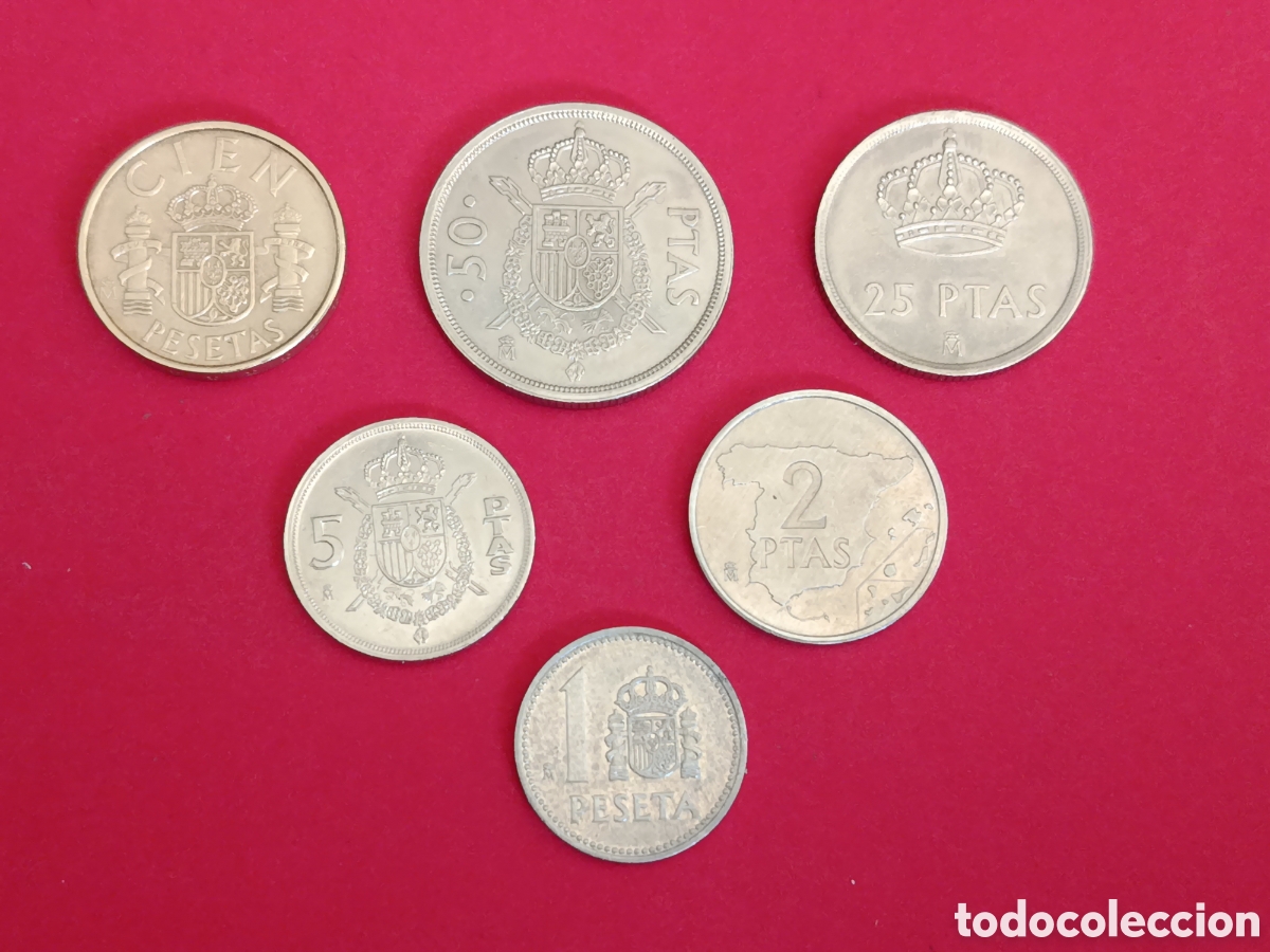 Monedas Juan Carlos I: JUAN CARLOS I. LOTE DE LAS 6 MONEDAS DE 1982. EBC.