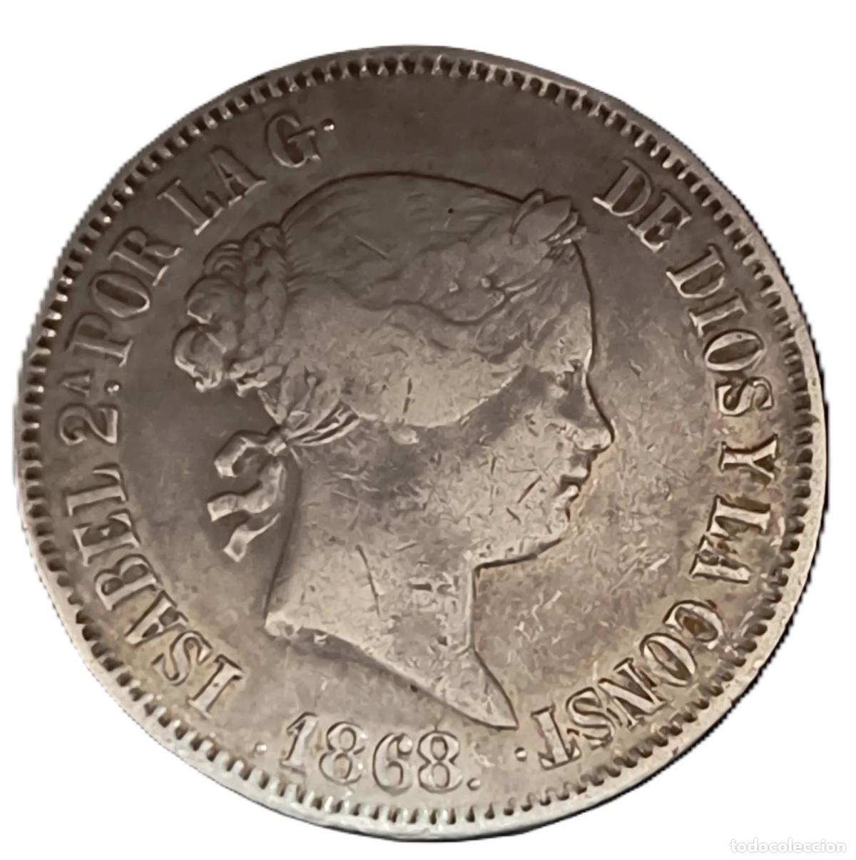 Monedas Juan Carlos I: 50 Centavos de Peso 1868 VF