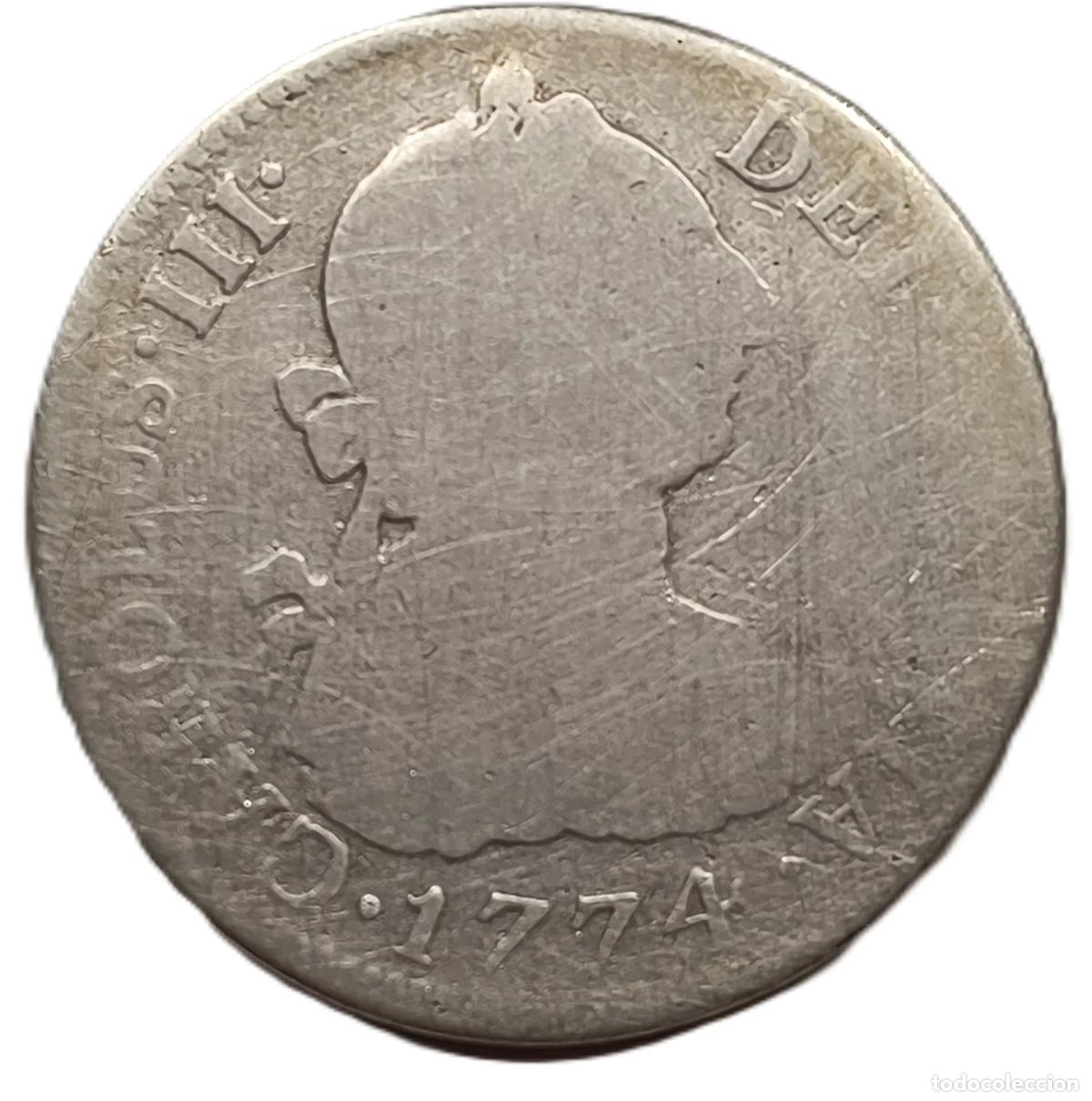 Moedas Juan Carlos I: 2 Reales 1774 Carlos III M&eacute;xico