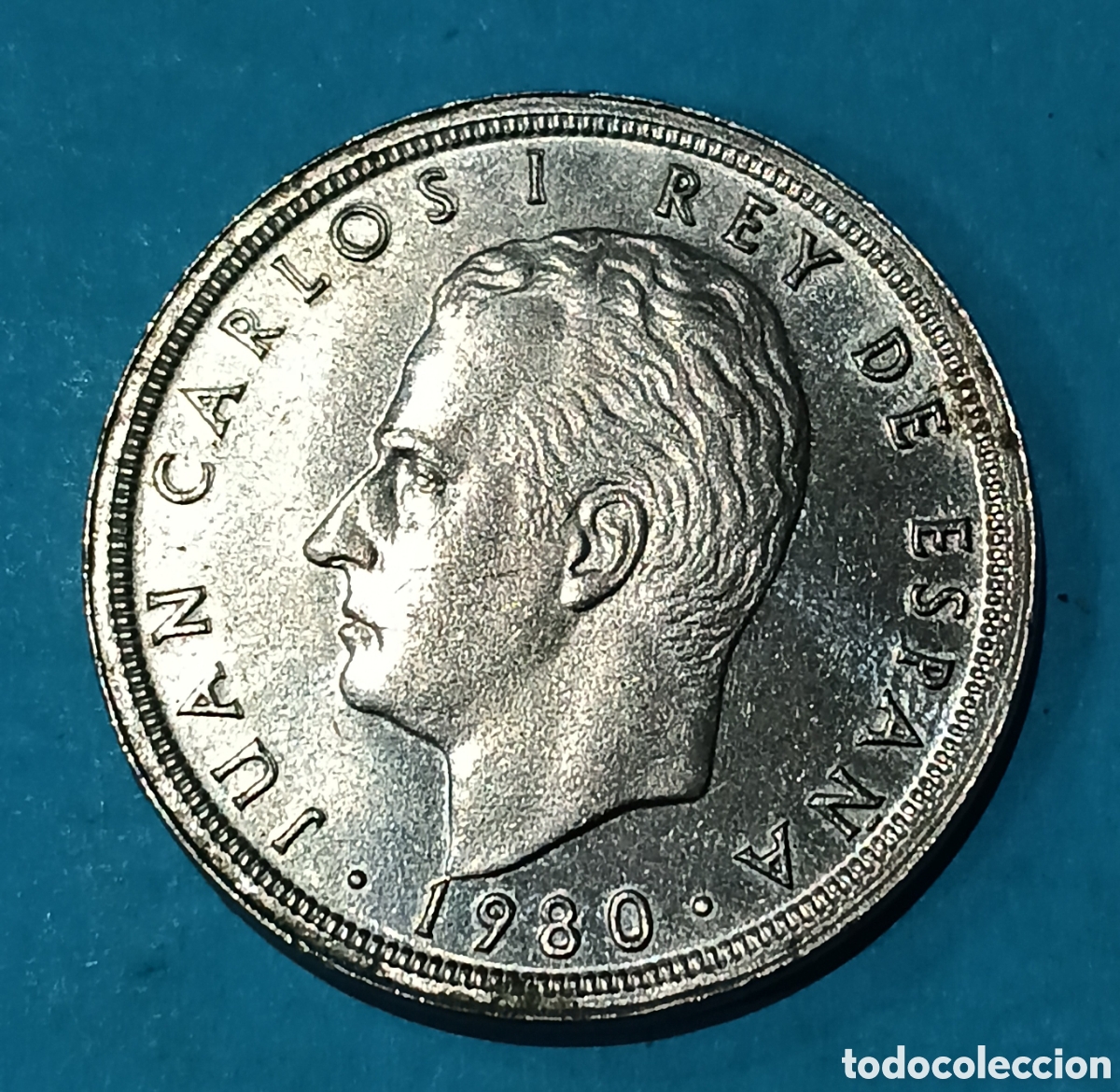 Monedas Juan Carlos I: Error Acu&ntilde;aci&oacute;n 50 Pesetas Juan Carlos I 1980 *19 *80 S/C con error de acu&ntilde;aci&oacute;n.