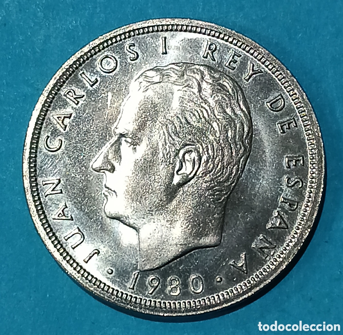 Monedas Juan Carlos I: 50 Pesetas Juan Carlos I 1980 *19 *80 S/C con error de acu&ntilde;aci&oacute;n.