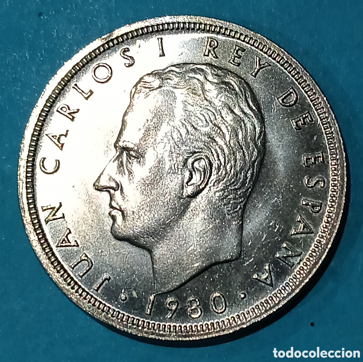 Monedas Juan Carlos I: 50 Pesetas Juan Carlos I 1980 *19 *80 S/C con error de acu&ntilde;aci&oacute;n.