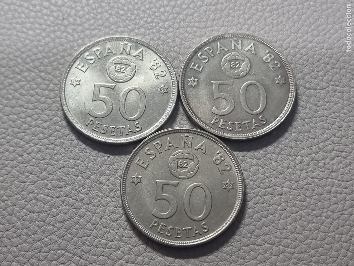 Monedas Juan Carlos I: SERIE COMPLETA 50 PESETAS 1980 80.81.82 MBC