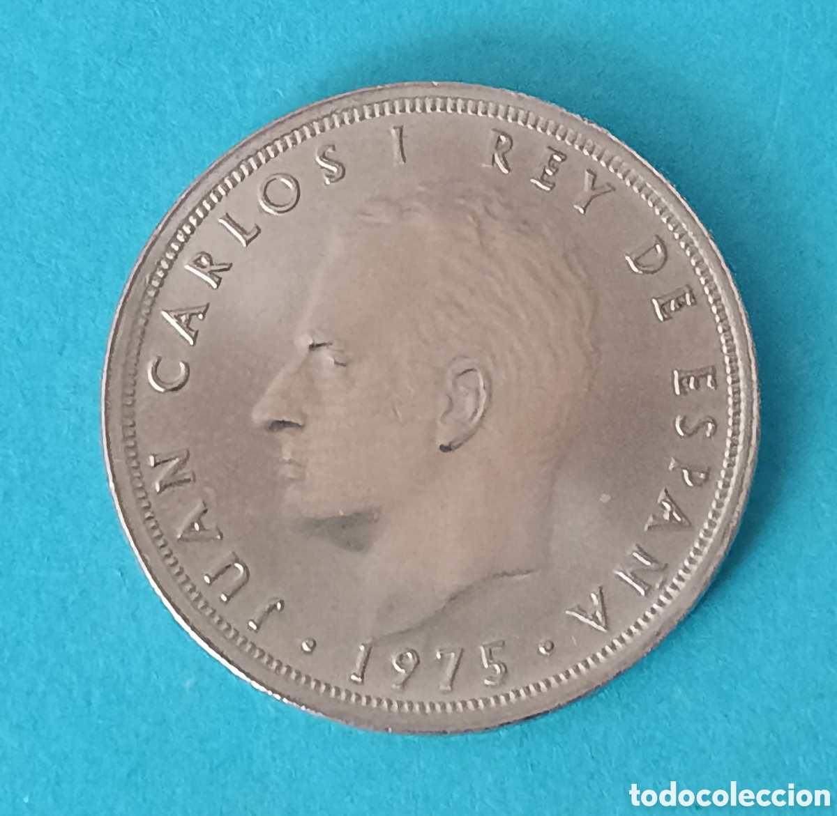 Monedas Juan Carlos I: 50 Pesetas Juan Carlos I 1975 *76 S/C con error ( Desplazada y Acu&ntilde;aci&oacute;n D&eacute;bil ).
