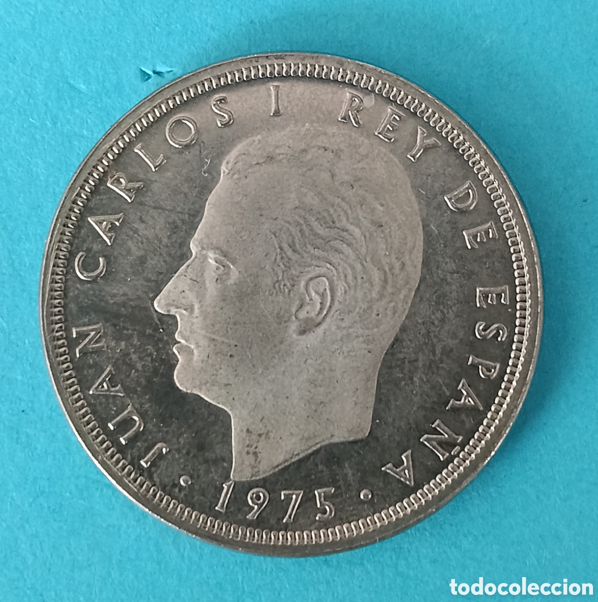 Monedas Juan Carlos I: 50 Pesetas Juan Carlos I 1975 *79 S/C con error ( Desplazada y Acu&ntilde;aci&oacute;n D&eacute;bil).