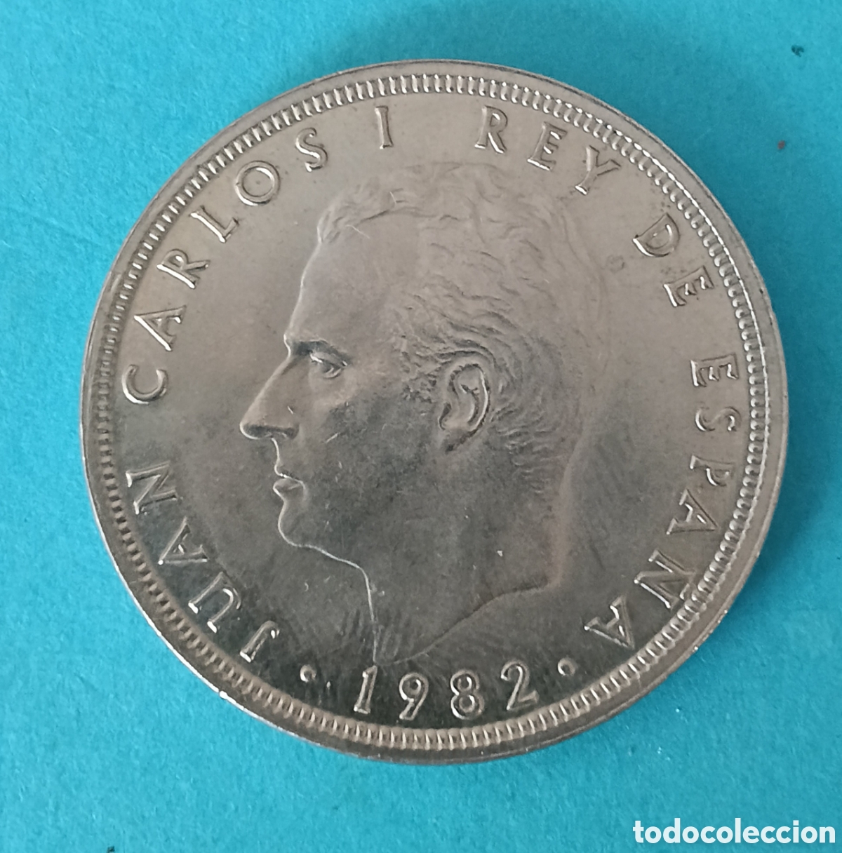 Monedas Juan Carlos I: 50 Pesetas Juan Carlos I 1982 S/C con error d ( Desplazada y Acu&ntilde;aci&oacute;n D&eacute;bil).