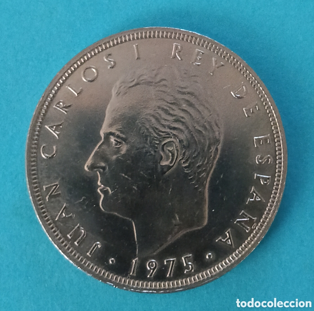 Monedas Juan Carlos I: 100 Pesetas Juan Carlos I 1975 *76 S/C error ( Acu&ntilde;aci&oacute;n D&eacute;bil, Punto en Oreja Rey ).