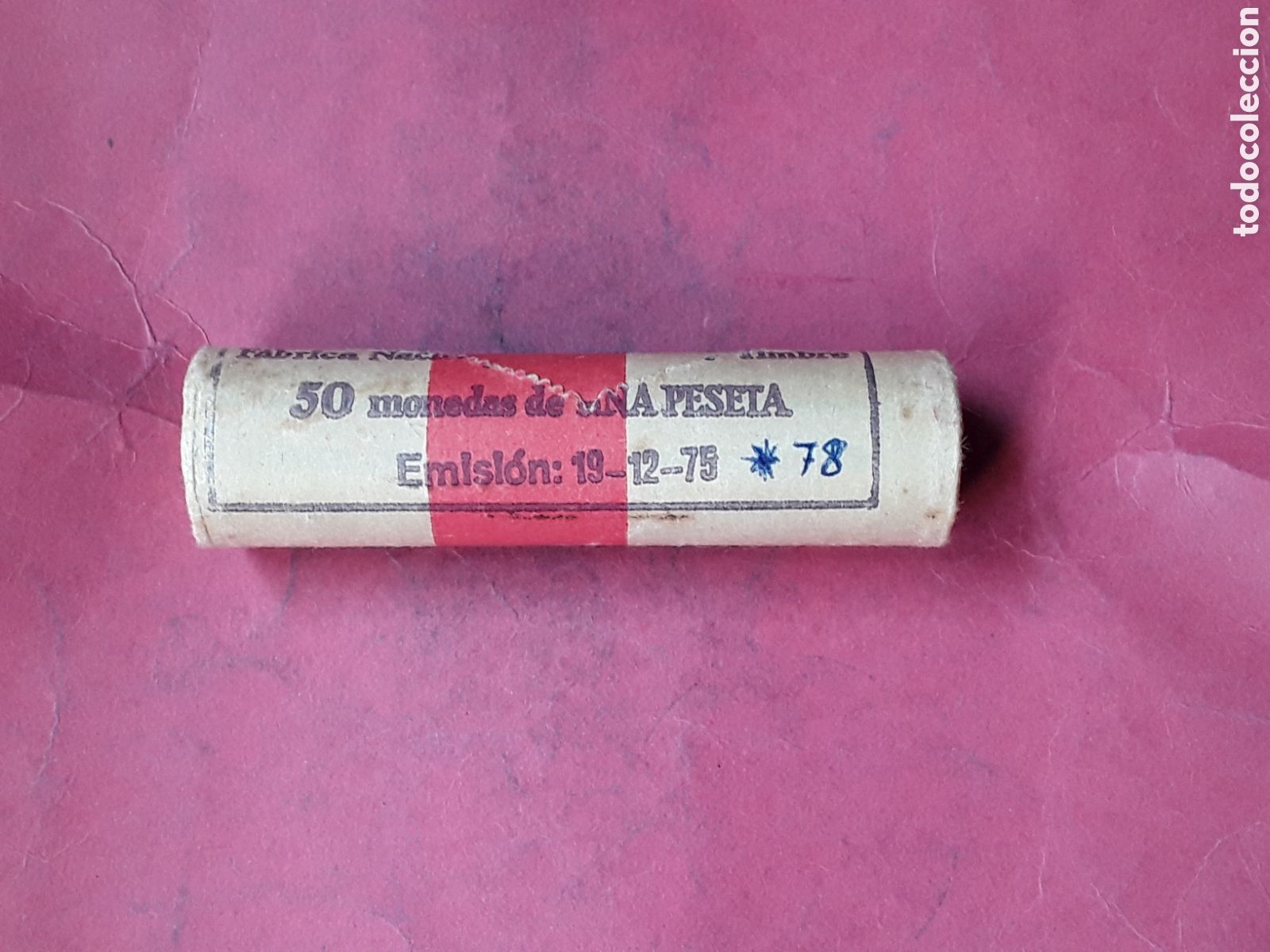 Monedas Juan Carlos I: CARTUCHO FNMT DE 50 MONEDAS DE 1 PESETA 1975 *78 JUAN CARLOS I.SIN CIRCULAR