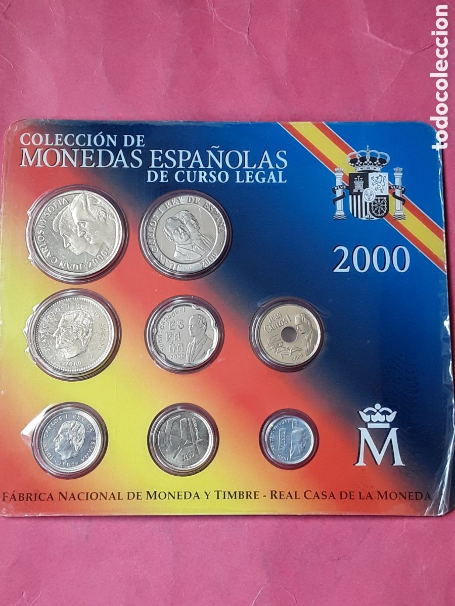 Monedas Juan Carlos I: CARTERA SET PESETAS OFICIAL FNMT 2000