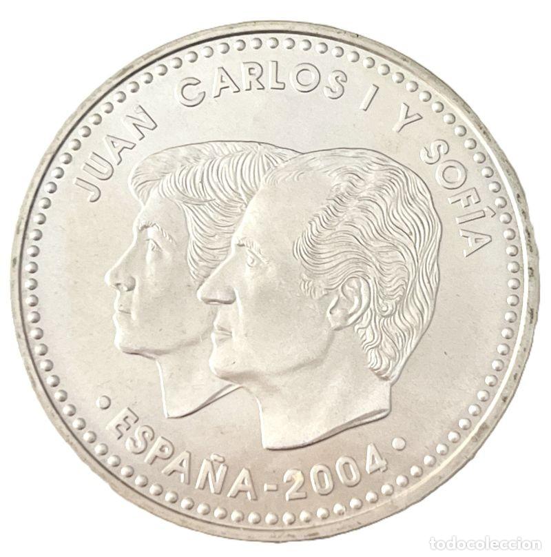 Monedas Juan Carlos I: MONEDA PLATA DE 12 EUROS. JUAN CARLOS I Y SOF&Iacute;A 2004. BODA REAL FELIPE Y LETIZIA 22-V-2004 (AG 35)