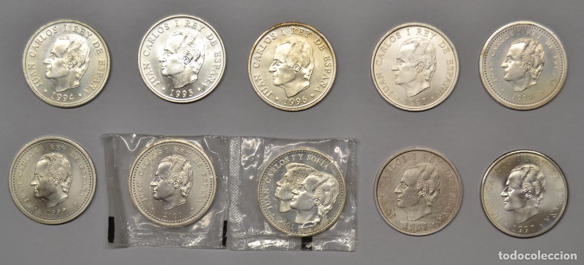 Monedas Juan Carlos I: JUAN CARLOS I - LOTE DE 10 MONEDAS DE 2000 PESETAS DE PLATA DE VARIOS A&Ntilde;OS. LOTE 5675