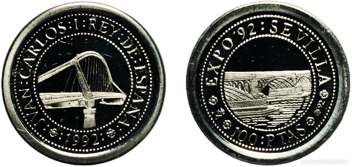 Monedas Juan Carlos I: Spain Kingdom 1992 M 100 Pesetas - Juan Carlos I (Bridges) Silver (.925) Madrid Mint (16000) 1.68g