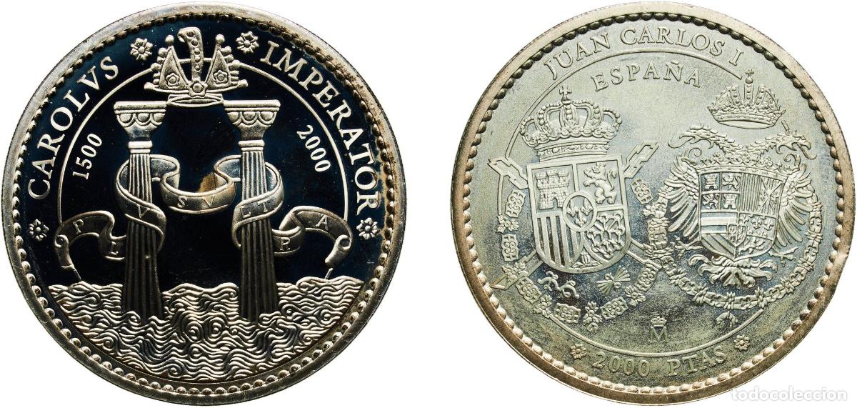 Monedas Juan Carlos I: Spain Kingdom 2000 M 2000 Pesetas - Juan Carlos I (Charles V) Silver (.925) Madrid Mint (15000) 33.