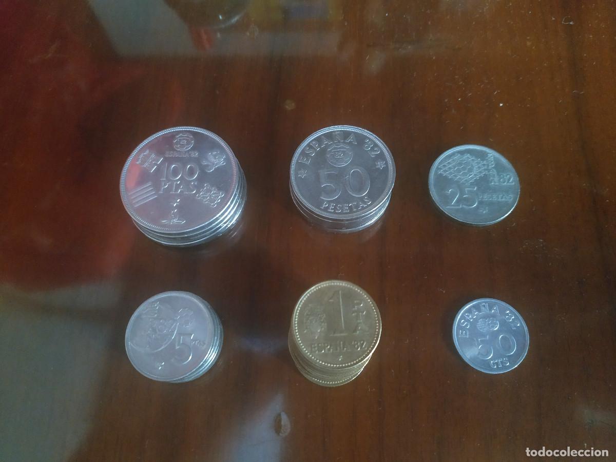 Monedas Juan Carlos I: LOTE 32 MONEDAS PESETA MUNDIAL 82 VARIADAS