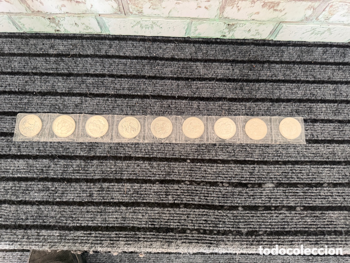 Monedas Juan Carlos I: 9 monedas 2000 pesetas &uacute;ltima emisi&oacute;n