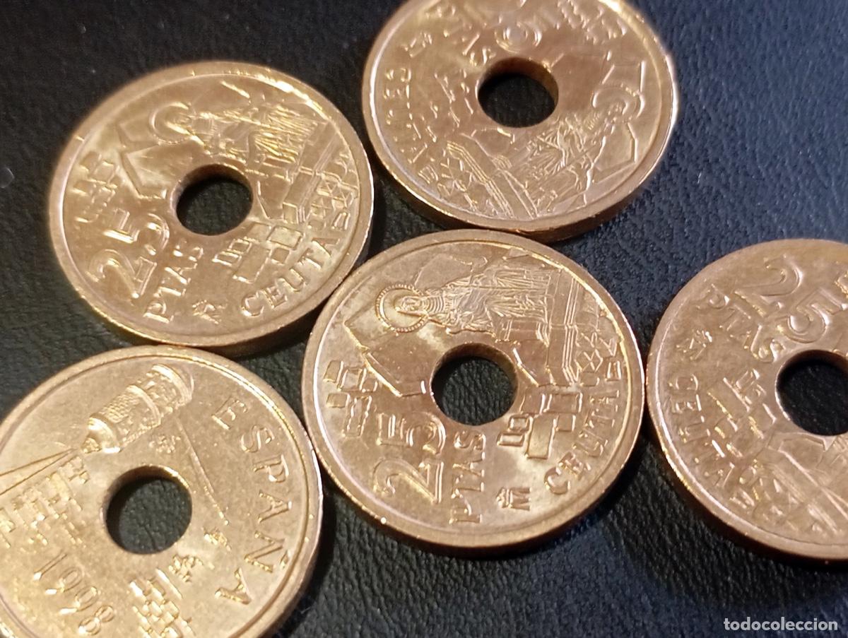 Monedas Juan Carlos I: LOTE 5 MONEDAS 25 PESETAS 1992 CEUTA. JUAN CARLOS I. ESTADO COMO SE VE EN LAS IM&Aacute;GENES.