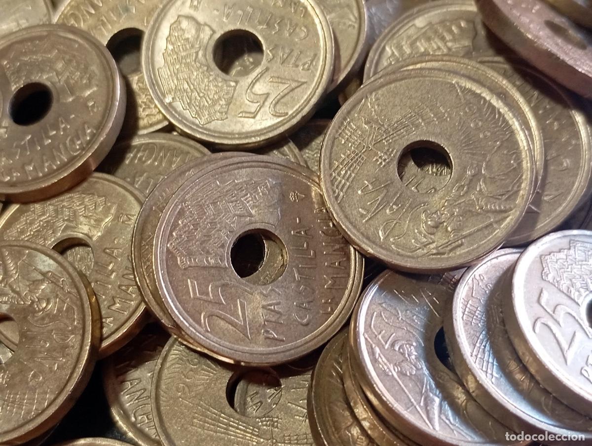 Monedas Juan Carlos I: LOTE 110 MONEDAS 25 PESETAS 1992 CASTILLA LA MANCHA. JUAN CARLOS I. ESTADO COMO SE VE EN IM&Aacute;GENES.