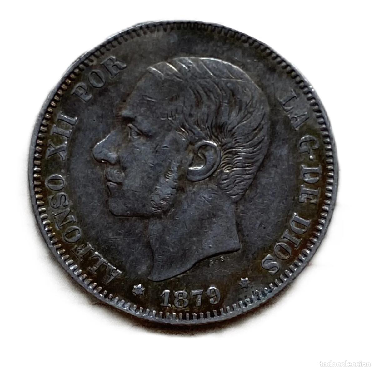 Monedas Juan Carlos I: 2 Pesetas Espa&ntilde;a 1879 EBC-