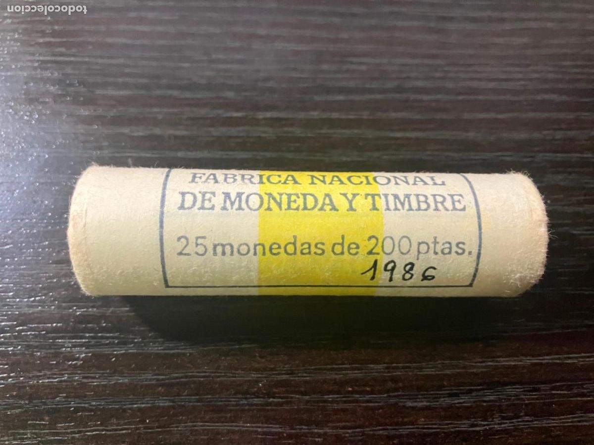 Monedas Juan Carlos I: Cartucho monedas Juan Carlos I - 25 monedas 200 pesetas 1986