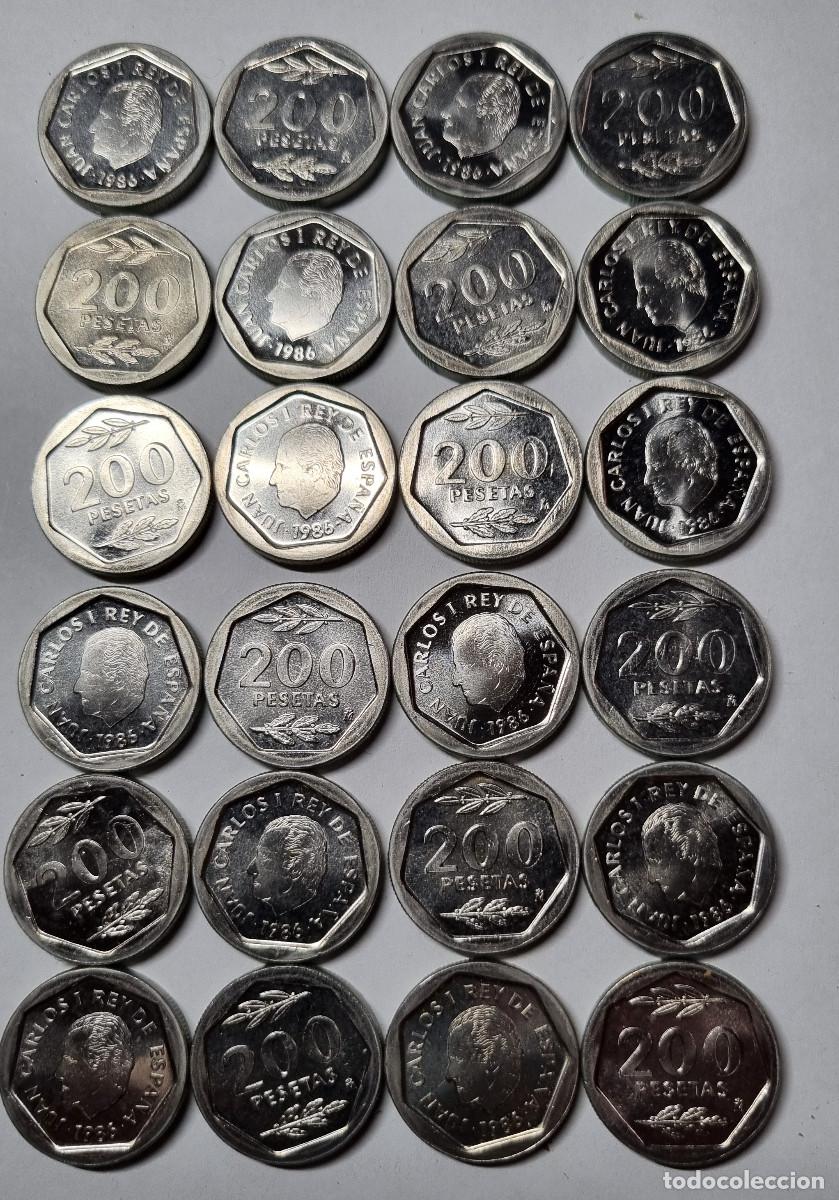Monedas Juan Carlos I: F.N.M.T. 24 MONEDAS DE 200 PESETAS 1986 (SIN CIRCULAR)