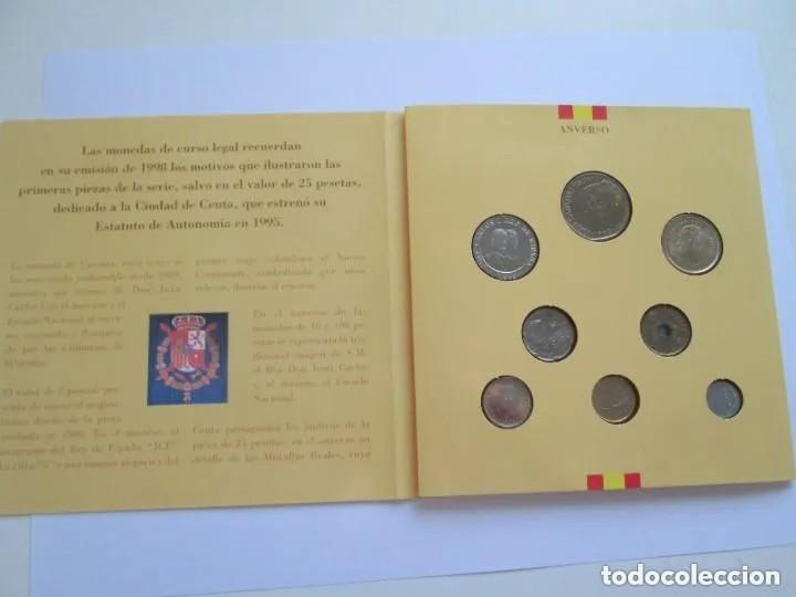 Monedas Juan Carlos I: FNMT * CARTERA MONEDAS ESPA&Ntilde;OLAS DE CURSO LEGAL NO CIRCULADAS 1998