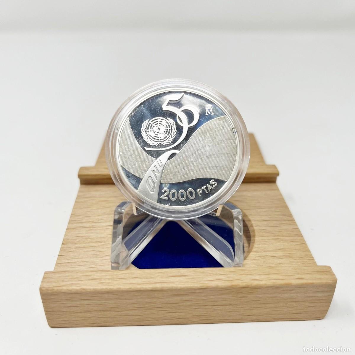 Monedas Juan Carlos I: Espa&ntilde;a &middot; 2000 pesetas 1995 &ndash; 50 Aniversario de la ONU &middot; Juan Carlos I &middot; Plata 925