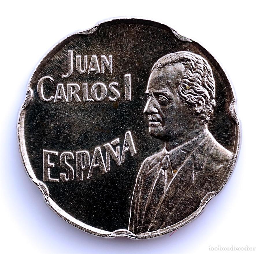 Monedas Juan Carlos I: SC-&rdquo;ERROR DEL PANTOGRAFO&rdquo; Juan Carlos I. 50 pesetas 1990. SC/UNC. Rara