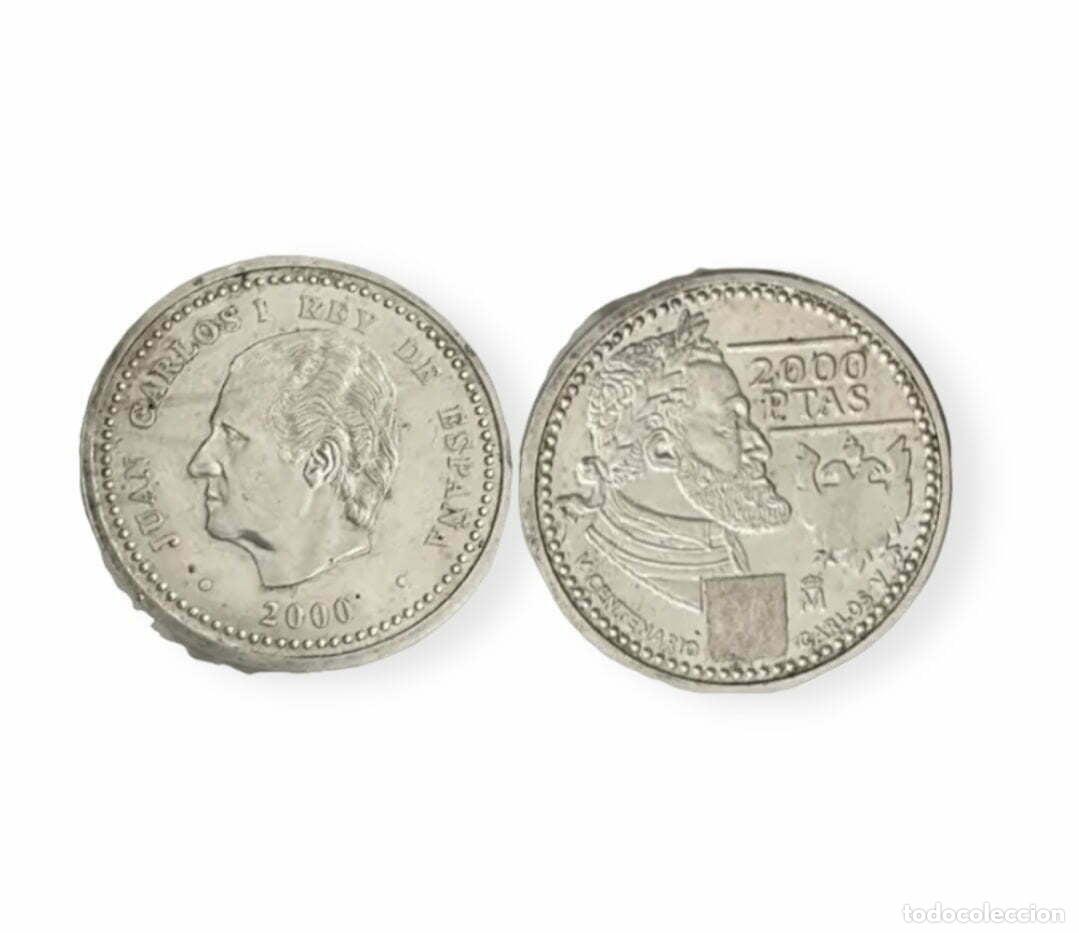 Monedas Juan Carlos I: Moneda plata 2000 pesetas Juan Carlos I, a&ntilde;o 2000 de Espa&ntilde;a