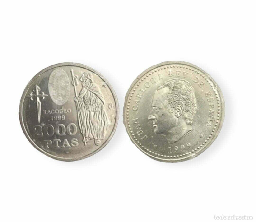 Monedas Juan Carlos I: Moneda plata 2000 pesetas, Xacobeo 1999 sin circular
