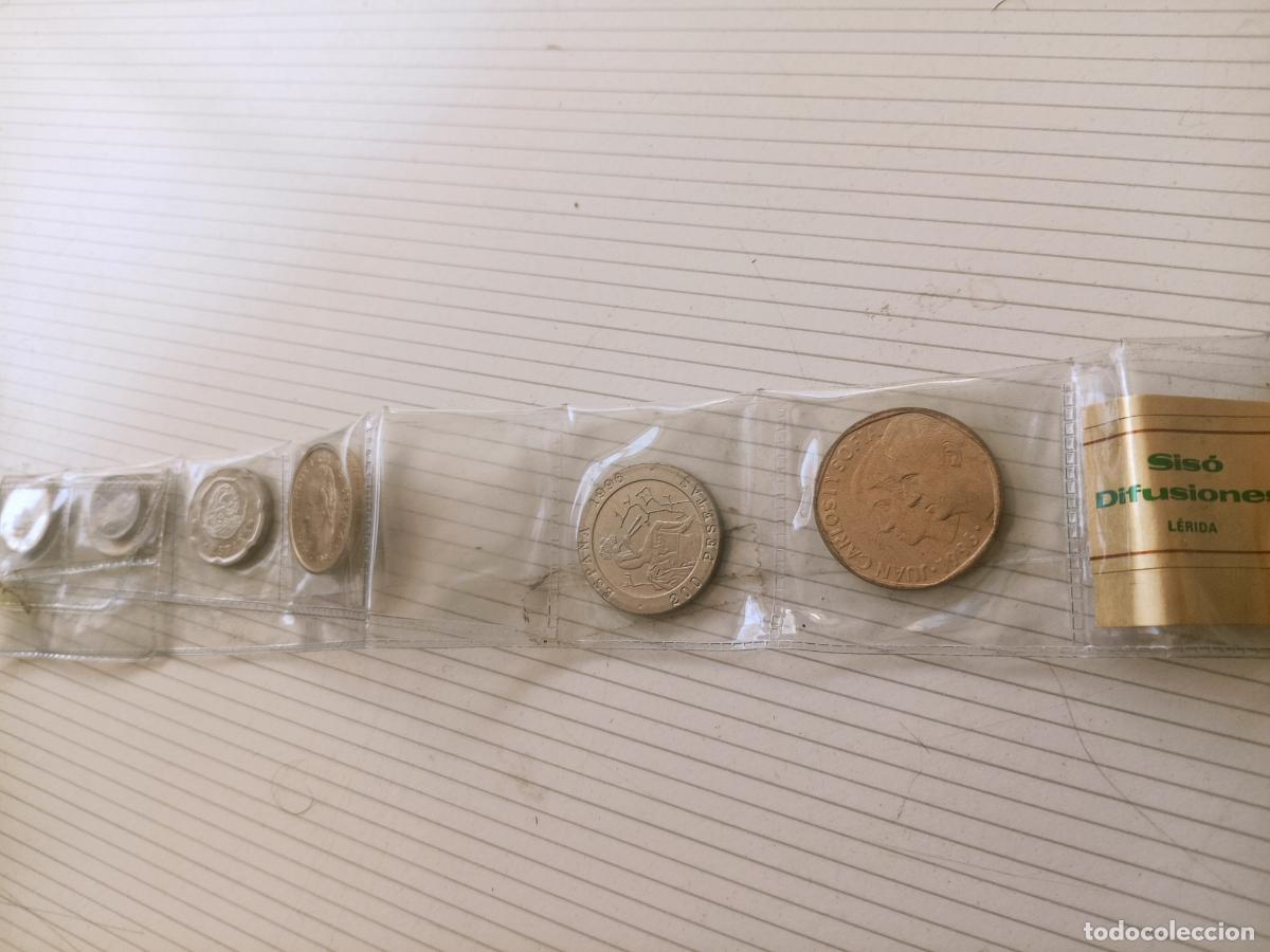 Monedas Juan Carlos I: Tira sin circular SC de 8 monedas 1996 Sis&oacute; Difusiones