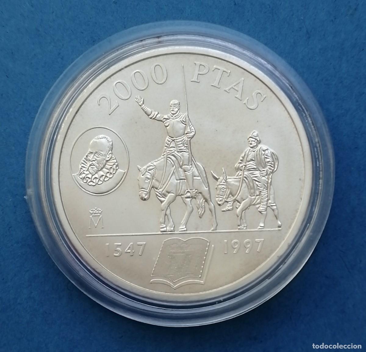 Monedas Juan Carlos I: MONEDA PLATA 2000 PESETAS 1997 QUIJOTE