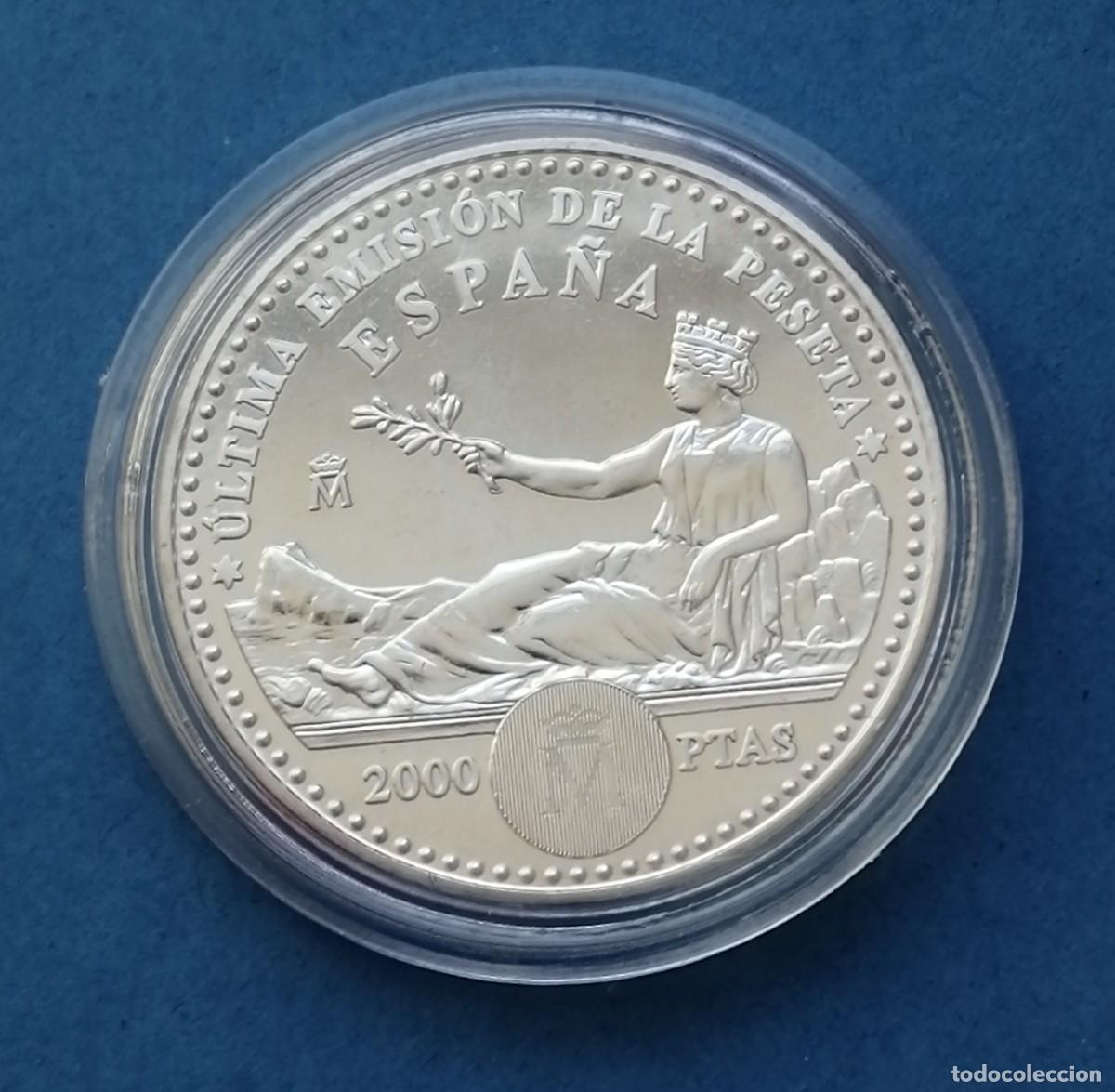 Monedas Juan Carlos I: MONEDA PLATA 2000 PESETAS 2001 ULTIMA