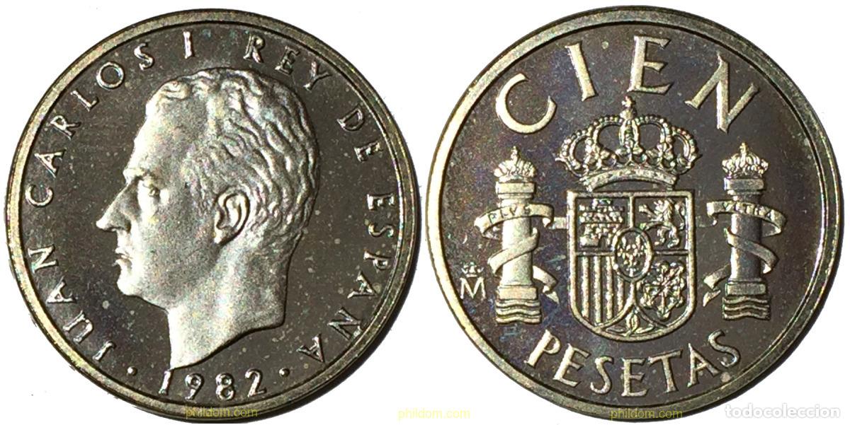 Monedas Juan Carlos I: 1850 ESPA&Ntilde;A 1982 100 PESETAS 1982 UNICIRCULATED SPAIN