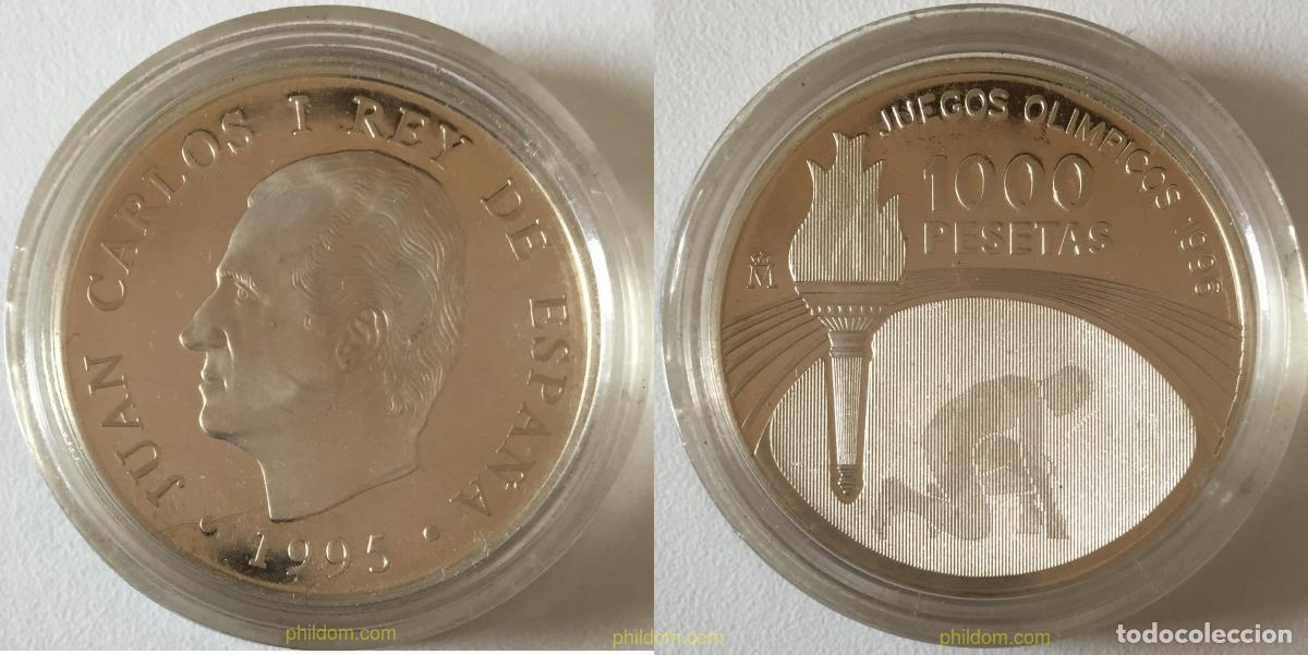 Monedas Juan Carlos I: 1609 ESPA&Ntilde;A 1995 1000 PESETAS 1996 JUEGOS OLIMPICOS