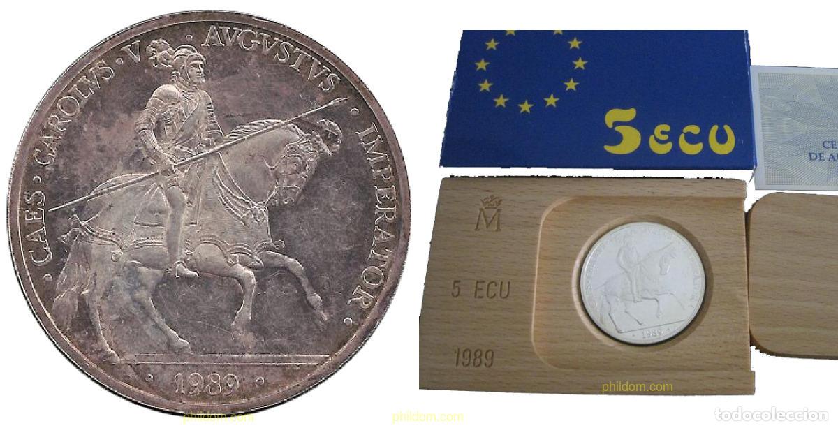Monedas Juan Carlos I: 257 ESPA&Ntilde;A 1989 ESPA&Ntilde;A 5 ECUS 1989 LEY.925/1000