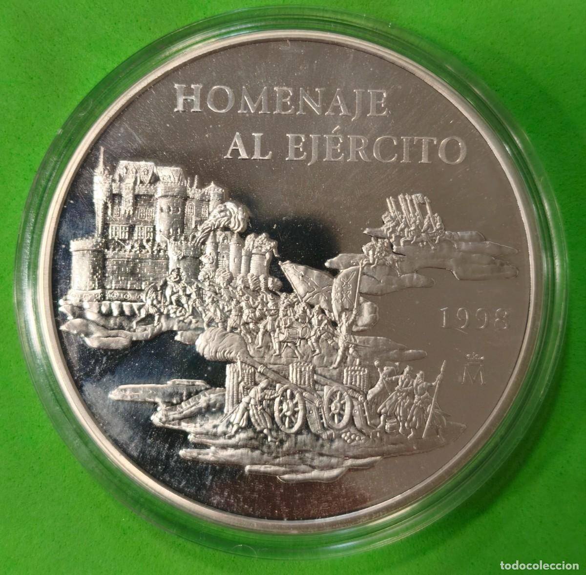 Monedas Juan Carlos I: A&Ntilde;O 1998. 25 EUROS PLATA EMBLEMAS. PESO 168,75 GR