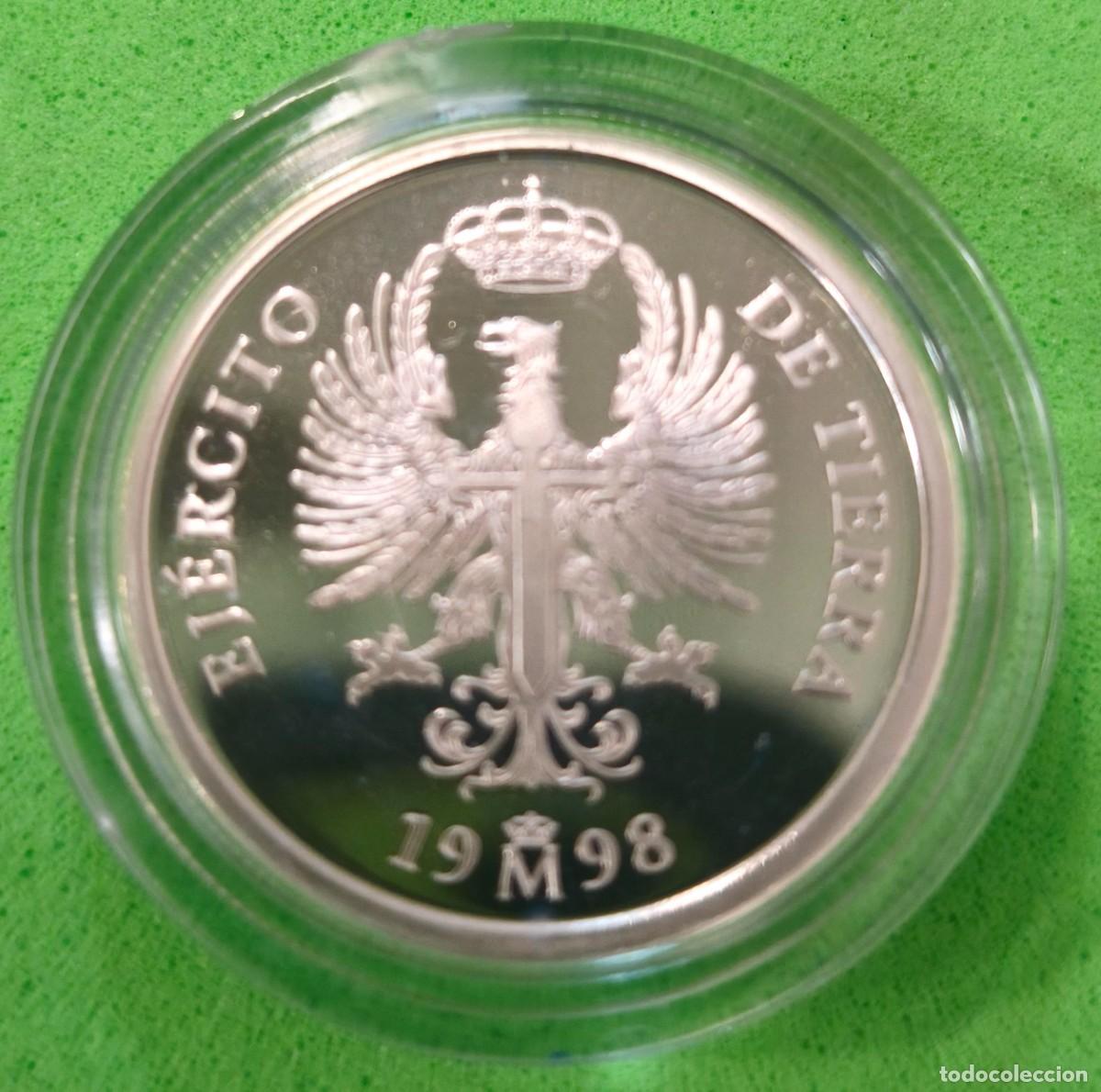 Monedas Juan Carlos I: ESPA&Ntilde;A. A&Ntilde;O 1998. 1 EURO PLATA &rdquo;LAUREADA&rdquo;. PESO 6,75 GR