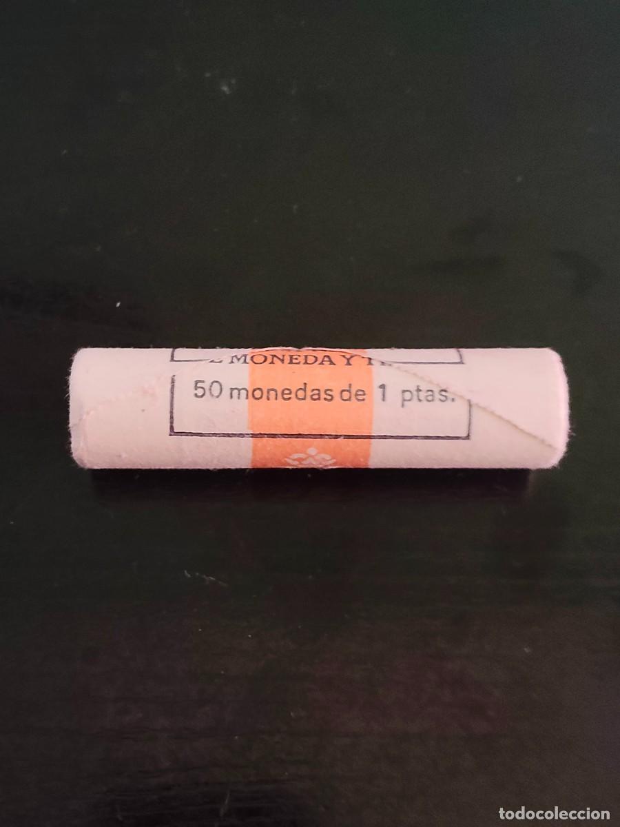 Monedas Juan Carlos I: CARTUCHO CON 50 MONEDAS DE 1 PESETA DEL A&Ntilde;O 1986..DE ALUMINIO.