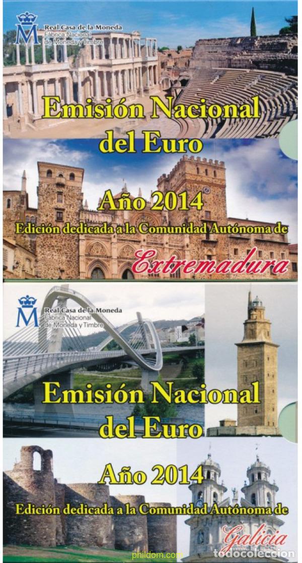 Monedas Juan Carlos I: 2031 ESPA&Ntilde;A 2014 ESPA&Ntilde;A 2014 EUROS EN CARTERA OFICIAL - AUTONOM&Iacute;AS EXTREMADURA Y GALICIA (2 CART