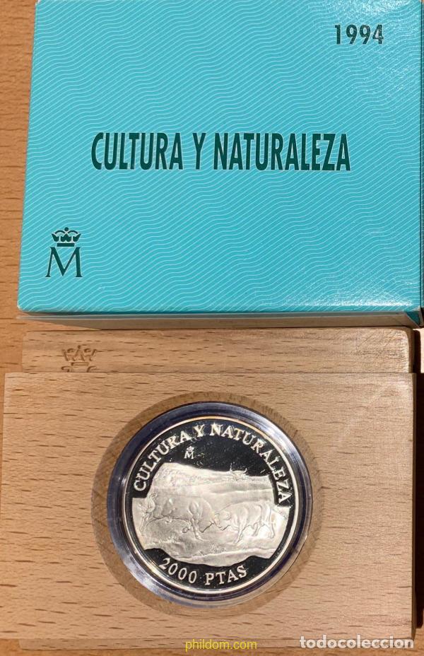 Monedas Juan Carlos I: 2065 ESPA&Ntilde;A 1994 2000 PESETAS PLATA 1994-TOROS DE LIDIA-CULTURA Y NATURALEZA, 8 REALES